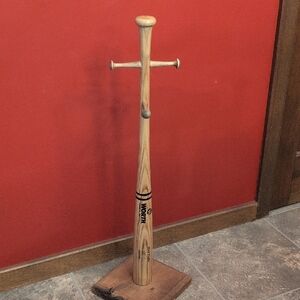 Worth Wooden Baseball Bat Coat Rack